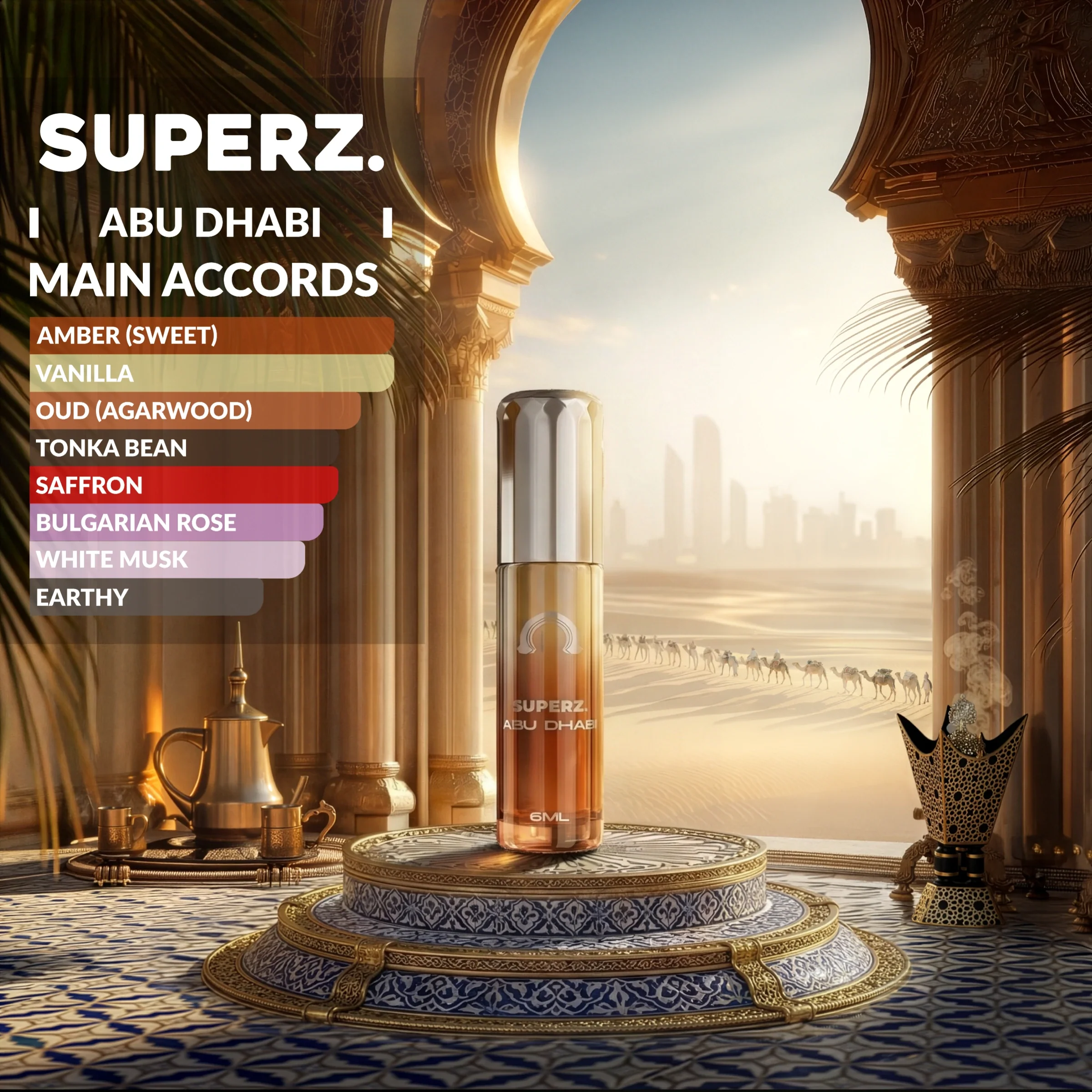 Abu Dhabi - 6 ml Exclusive 100% Perfume oil - Unisex - with new box design - Image 2