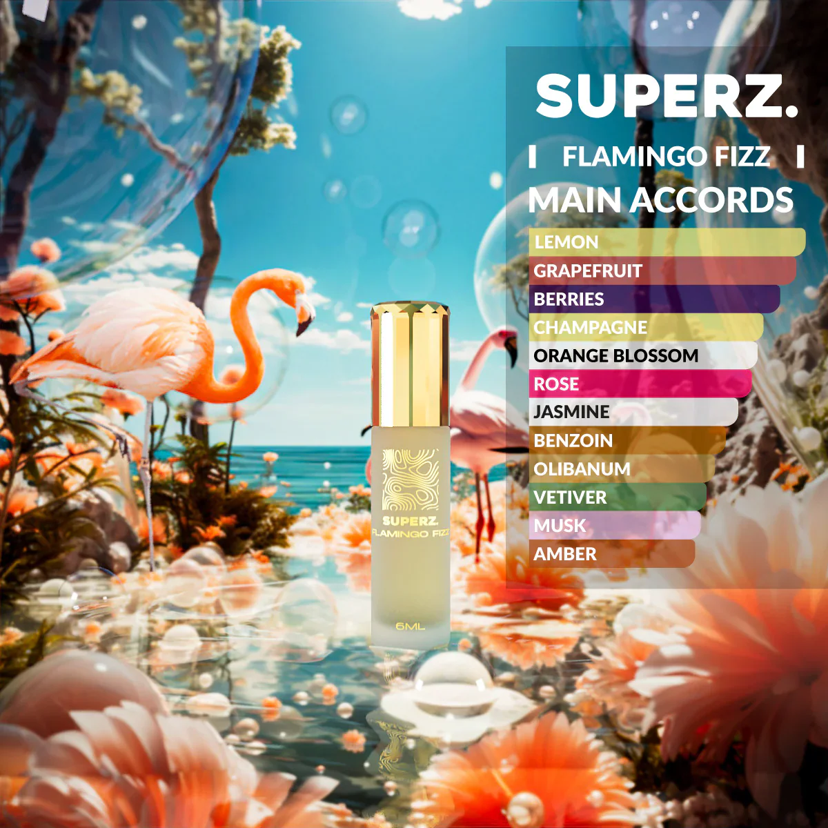 Flamingo Fizz - 6 ml Exclusive 100% Perfume oil - Unisex - Image 2