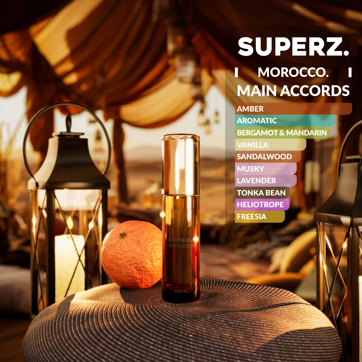 Morocco - 6 ml Exclusive 100% Perfume oil - Unisex - with new box design - Image 2